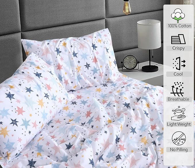 RUVANTI 100% Cotton Sheets – Full Size Percale Bedding, Cooling & Breathable - Image 3