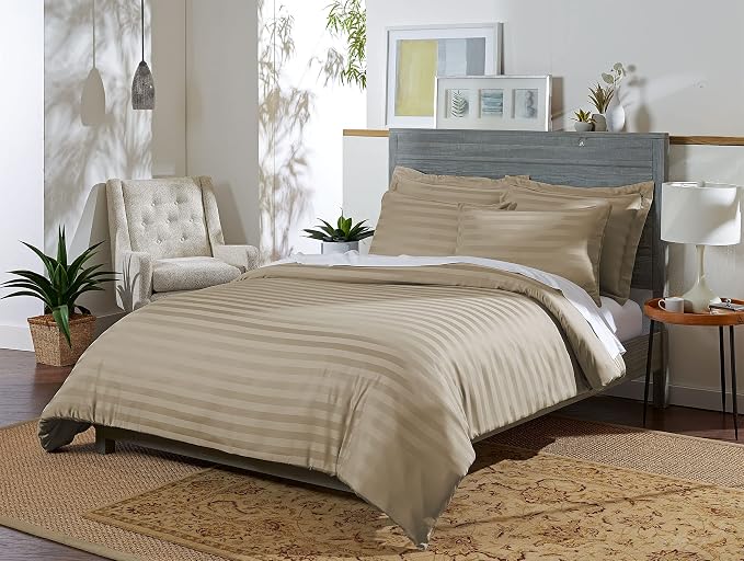 Queen Duvet Cover by Pure Bamboo, 3 Piece Set, Genuine 100% Organic Viscose by PureBamboo