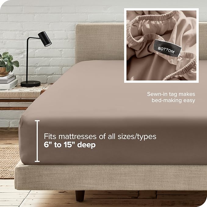 Bare Home Fitted Bottom Sheet Twin XL Size - Image 6