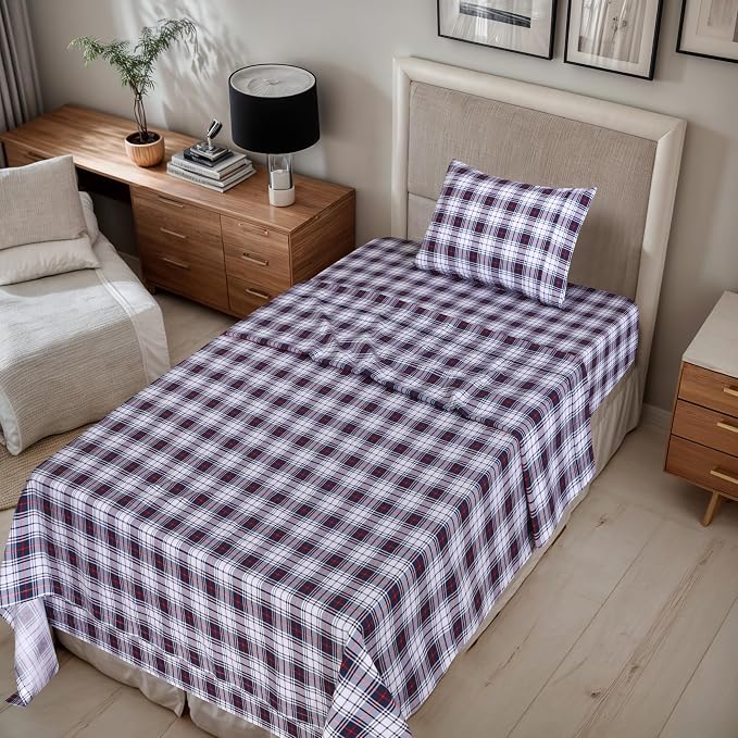 RUVANTI 100% Cotton Sheets – Twin XL Size Percale Bedding, Cooling & Breathable - Image 2