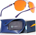 Blue Light Blocking Glasses Amber Lenses -For Better Sleep, Eye Strain Blocker by ElementLux
