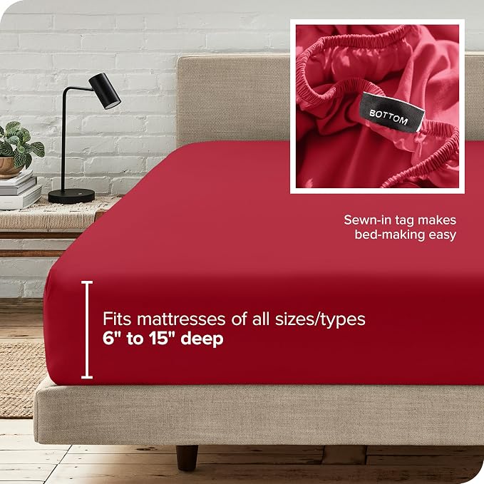 Bare Home Fitted Bottom Sheet Twin XL Size - Image 6