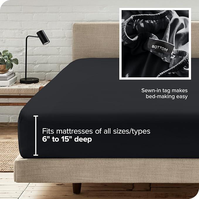 Bare Home Fitted Bottom Sheet Queen - Image 6