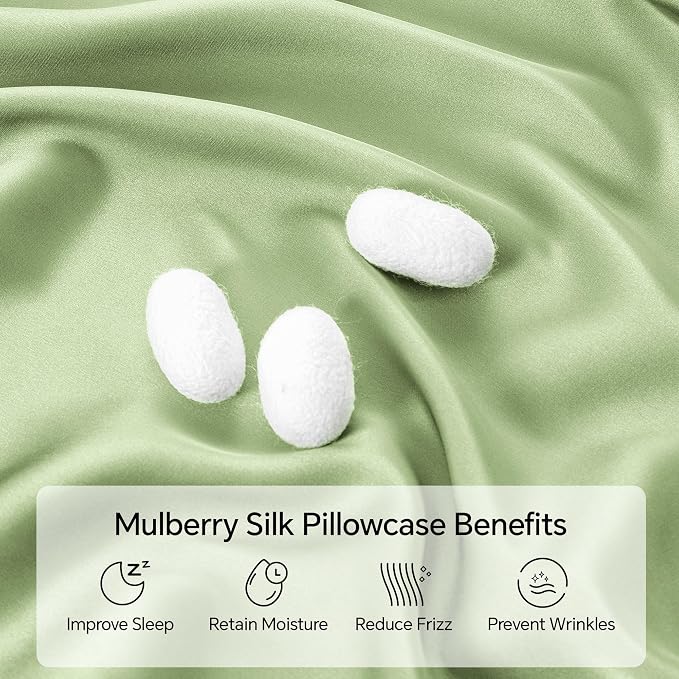INFIIXSO Mulberry Silk Pillow Cases King Size Set of 2, Silk Pillowcase - Image 2