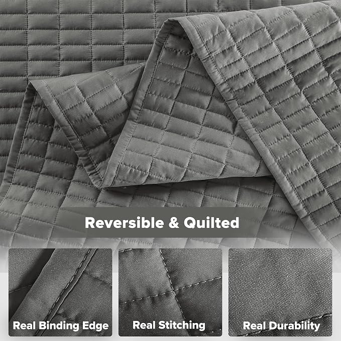 Comfort Spaces Kienna Quilt Set- Double Sided Stitching Design Summer Blanket - Image 6