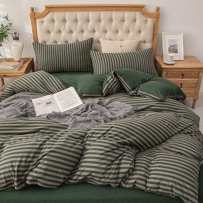 PURE ERA Jersey Knit Duvet Cover Set 100% T-Shirt Heather Cotton Super Soft by PUREERA