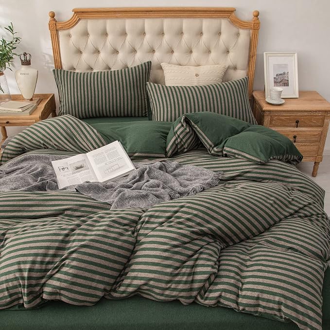 PURE ERA Jersey Knit Duvet Cover Set 100% T-Shirt Heather Cotton Super Soft by PUREERA