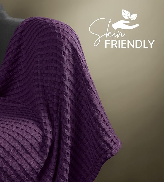 Utopia Bedding 100% Cotton Waffle Weave Blanket Queen Size - Image 9