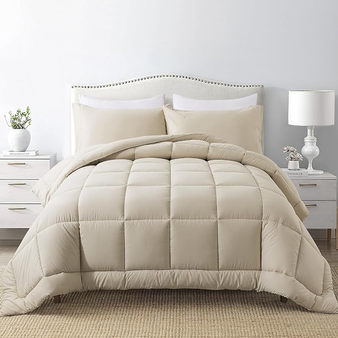 DOWNCOOL Queen Comforter Set -All Season Bedding Comforters Sets by DOWNCOOL