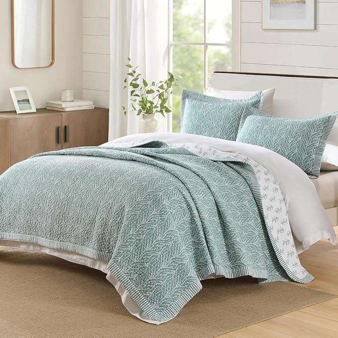 SahSahCasa Quilt Set King Size, 100% Cotton Quilt Bedding Set Bedspread - Image 2