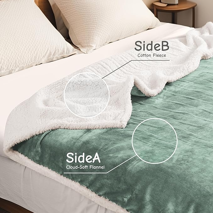 Electric Heated Blanket Queen Size 84"x90", Soft Flannel - Image 4
