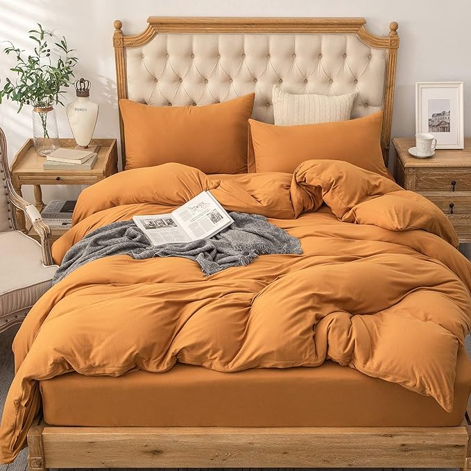PURE ERA Jersey Knit Duvet Cover Set 100% T-Shirt Cotton Super Soft Comfy 3pc by PUREERA