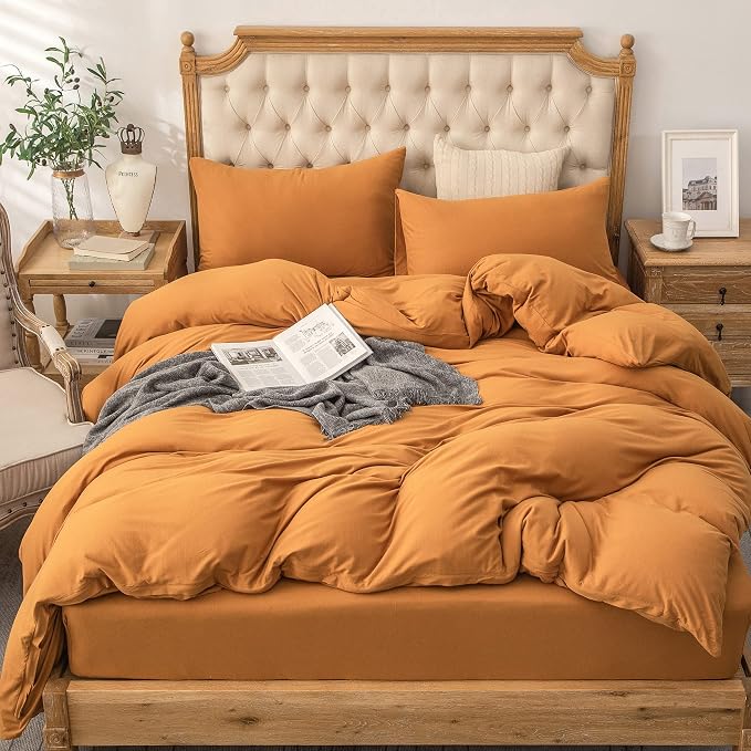 PURE ERA Jersey Knit Duvet Cover Set 100% T-Shirt Cotton Super Soft Comfy 3pc by PUREERA