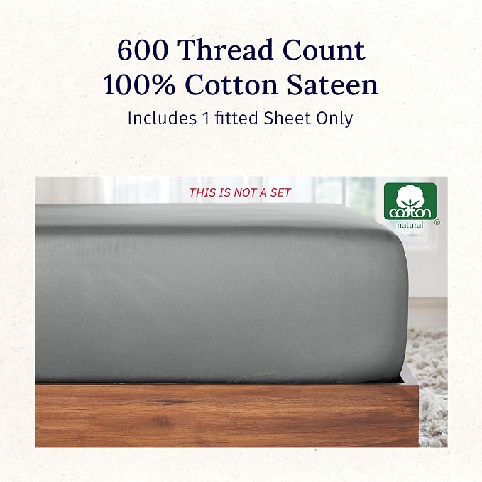 California Design Den Luxuriously Soft Twin Fitted Sheet Only - Image 4