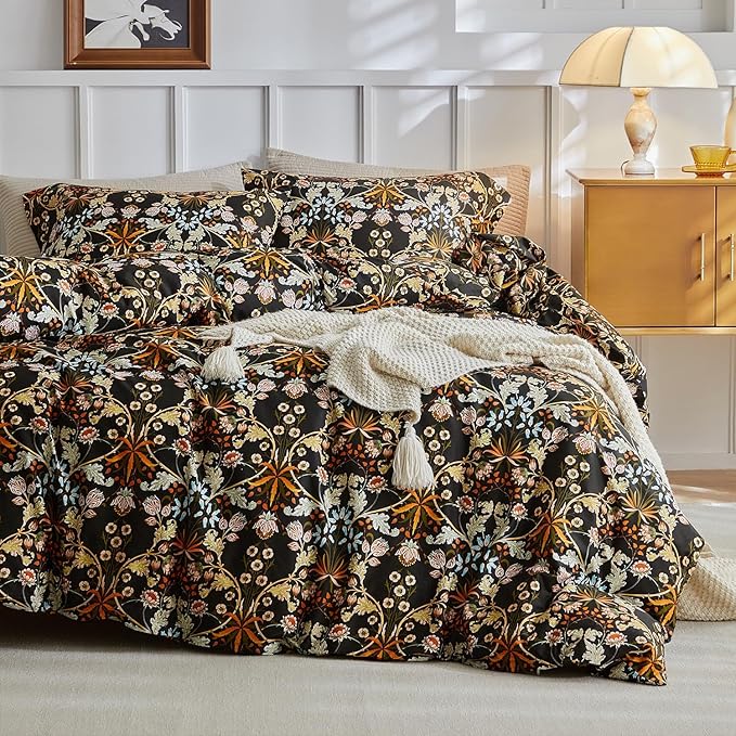 mixinni Duvet Cover Twin XL Size, Cotton Percale Farmhouse Bedding Sets Soft by mixinni