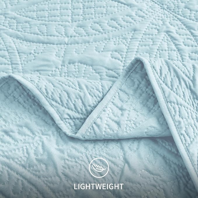 Love's cabin Quilts for Full Bed Spa-Blue Bedspreads Bedding Set - Image 7