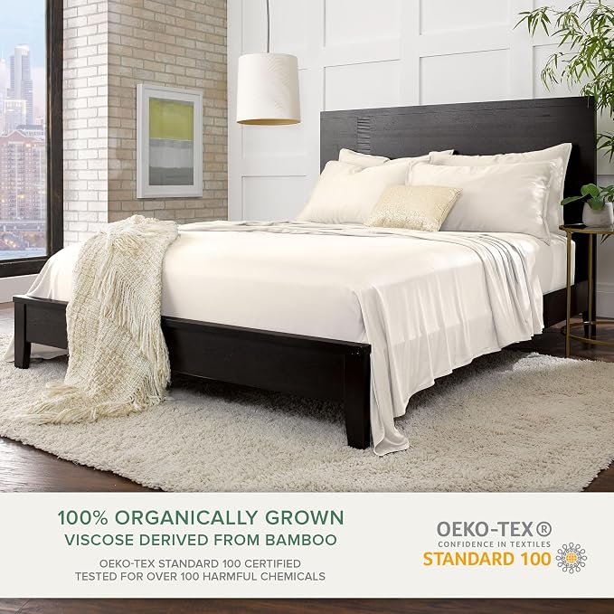 King Pillowcases by Pure Bamboo, Genuine 100% Organic Viscose Derived from - Image 3