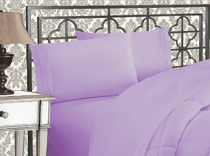 Elegant Comfort Luxurious 1500 Premium Hotel Quality Microfiber Three Line by ELEGANTCOMFORT