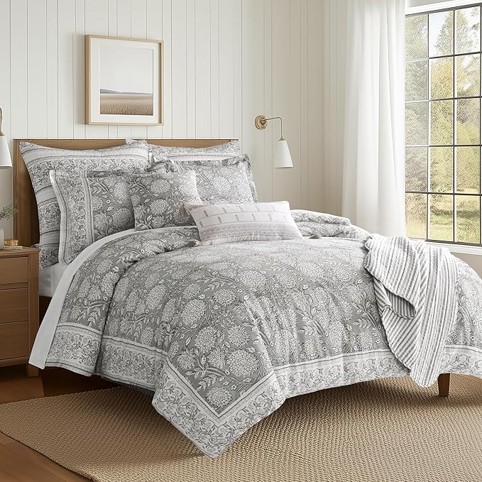 Levtex Home Adare Grey Reversible Twin/Twin XL Comforter Set by LevtexHome