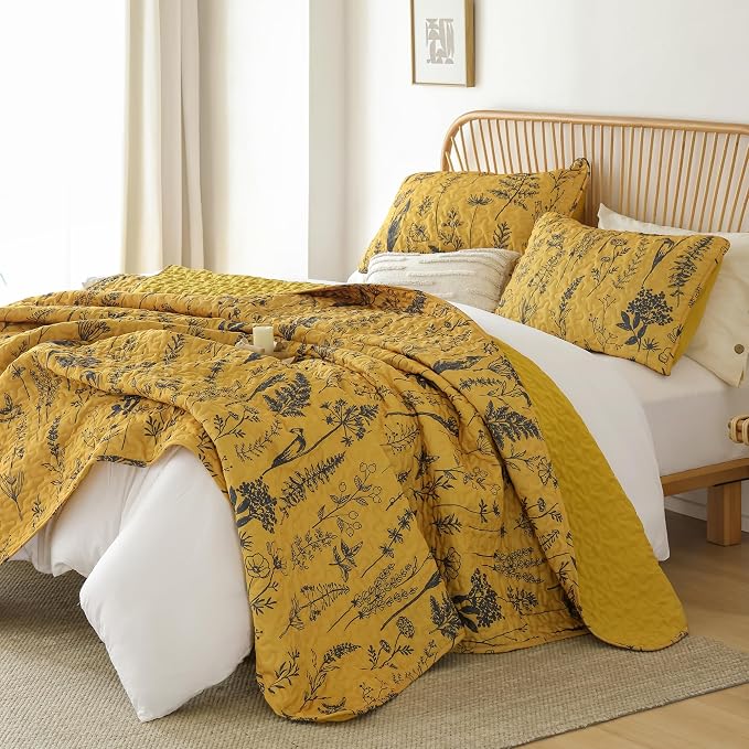 JANZAA Quilts Queen Size Ginger Quilt Botanical - Image 6
