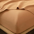 MooMee Fitted Bottom Sheet Only 100% Washed Cotton Linen Like Textured by MOOMEE