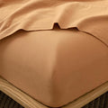 MooMee Fitted Bottom Sheet Only 100% Washed Cotton Linen Like Textured by MOOMEE