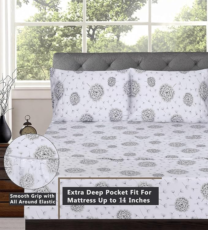 RUVANTI 100% Cotton Sheets – California King Percale Bedding, Cooling & - Image 4