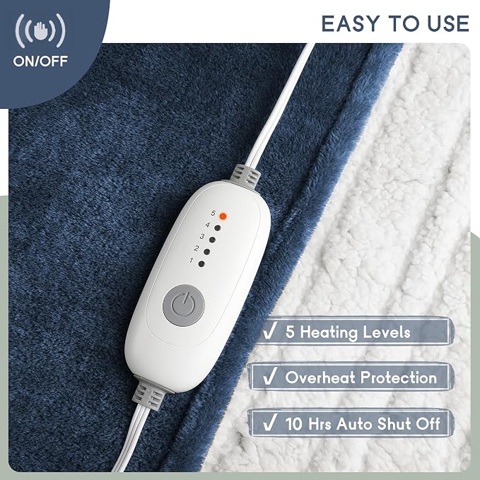 Heated Blanket Electric Blanket Full Size 72''x84'' - Image 5