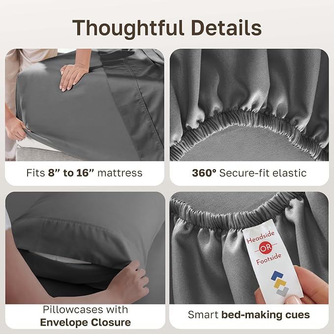 California Design Den 6-Pc Queen Size Sheet Set - Image 5