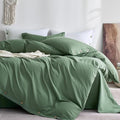 JELLYMONI 100% Washed Cotton Duvet Cover Twin – Soft, Breathable Linen-Look by JELLYMONI