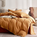 JELLYMONI 100% Washed Cotton Duvet Cover Twin – Soft, Breathable Linen-Look by JELLYMONI