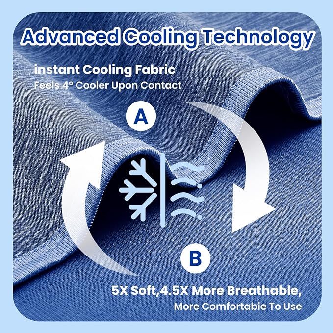 Topcee Cooling Blanket for Night Sweats, Absorbs Heat to Keep Adults Cool on - Image 5