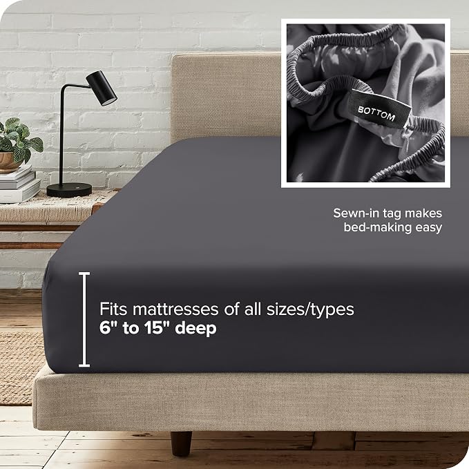 Bare Home Fitted Bottom Sheet Twin XL Size - Image 6