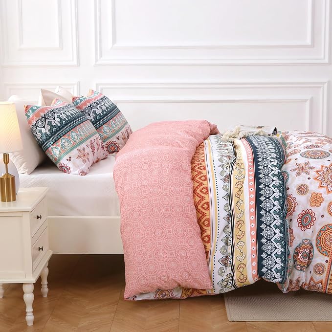 MUXHOMO Duvet Cover Full Size Floral Duvet Cover Set - Image 4