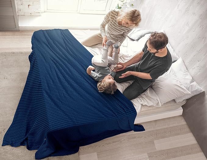 Utopia Bedding 100% Cotton Waffle Weave Blanket Twin Size - Image 7