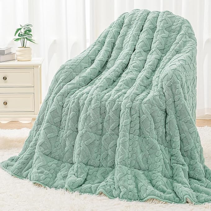 Wemore Weighted Blanket for Adults Twin Size 15 lbs, Dual Sided Soft Fuzzy by WemoreDirect