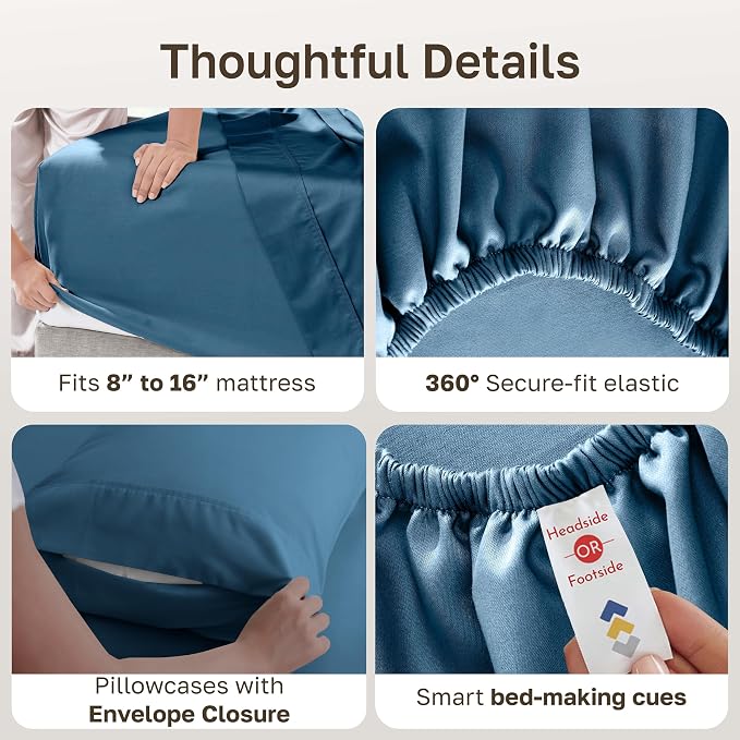 California Design Den 6-Pc Queen Size Sheet Set - Image 5