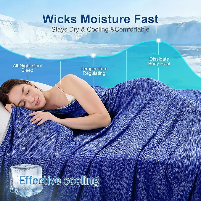 KMUSET Cooling Blanket Throw, Double Sided Summer Cooling Blankets - Image 4