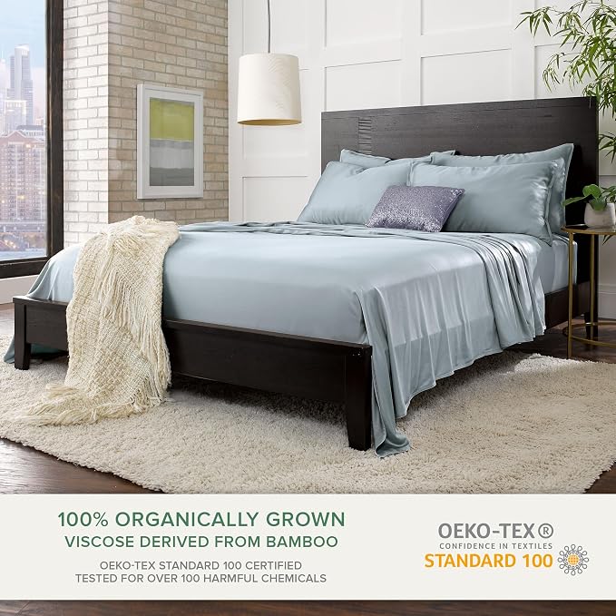 Pure Bamboo California King Sheets, Genuine 100% Organic Viscose Derived from - Image 2