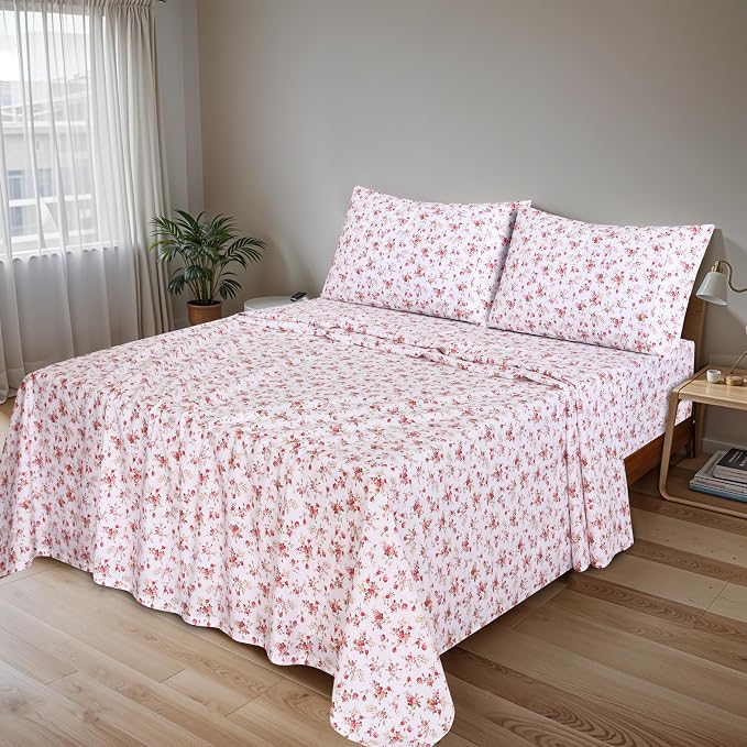 RUVANTI 100% Cotton Sheets – Full Size Percale Bedding, Cooling & Breathable - Image 2