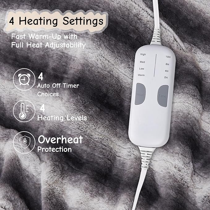 Soypipo Electric Heated Throw Blanket 50"x60", Overheat Protection, Machine - Image 2