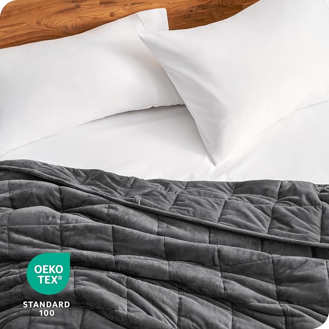 Bare Home Weighted Blanket Queen Size 17lb - Image 7