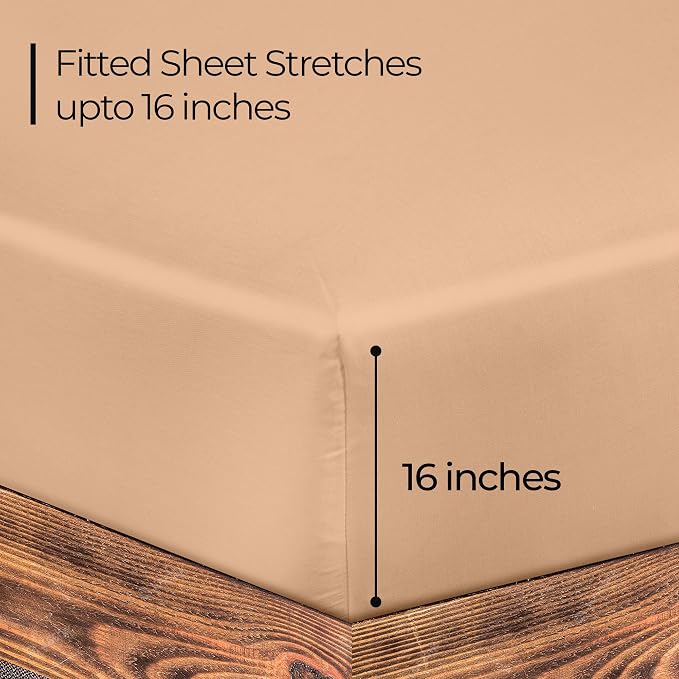 ROYALE LINENS 300 Thread Count 100% Long Staple Combed Cotton Fitted Sheet Twin - Image 2