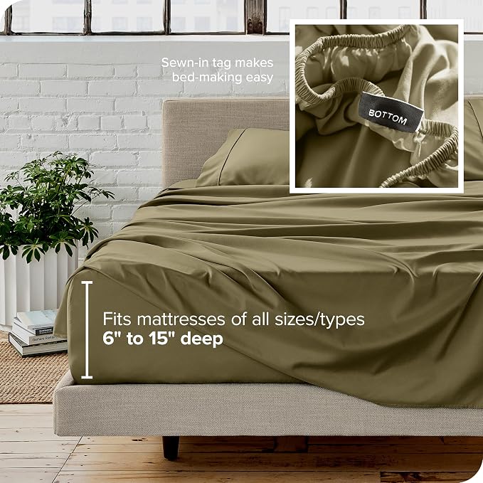 Bare Home Split Head Flex King Sheet Set - Image 6