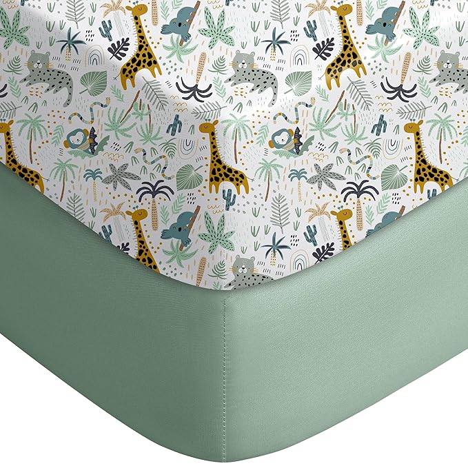 Yoofoss Baby Crib Sheets for Boys Girls, Fitted Crib Sheet 2 Pack for Standard by YOOFOSS