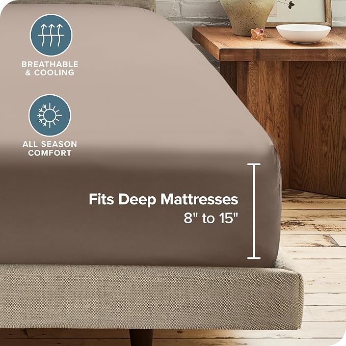 Bare Home 2-Pack Fitted Bottom Sheets Twin XL - Image 4