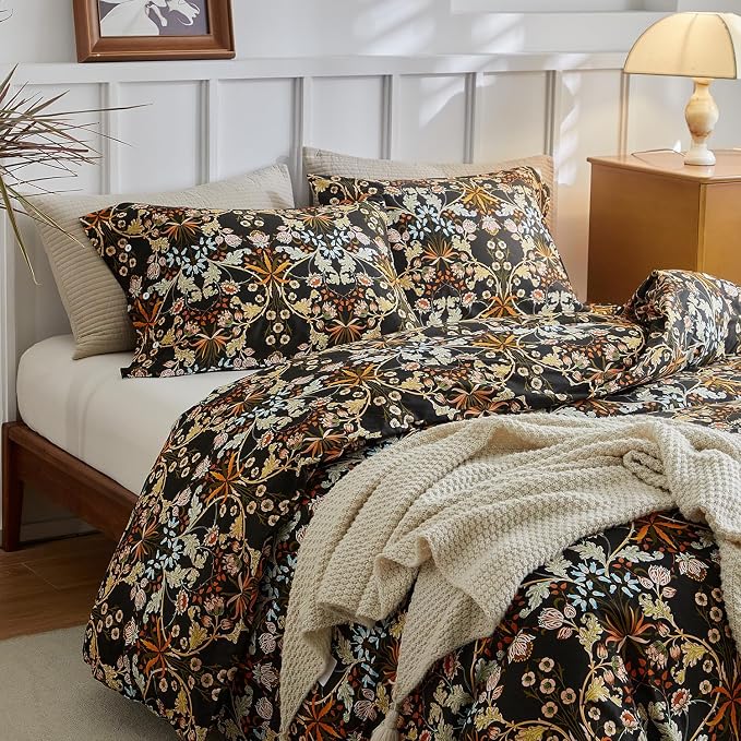 mixinni Duvet Cover Twin XL Size, Cotton Percale Farmhouse Bedding Sets Soft - Image 2