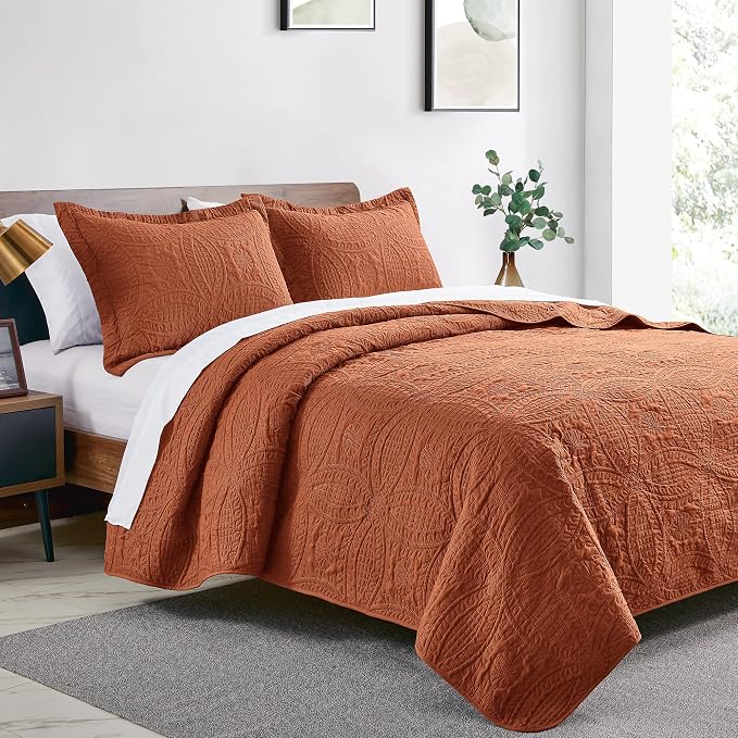 Love's cabin Quilts for Full Bed Umber Bedspreads Bedding Set - Image 2