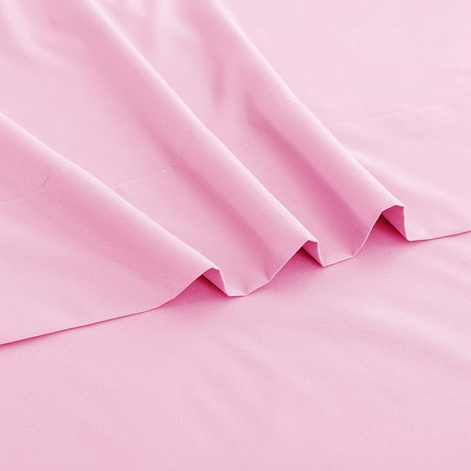 Sfoothome Bedding Flat Sheet, Full Pink Top Sheet - Image 3