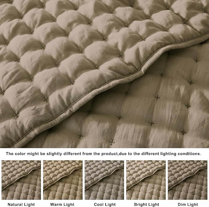 WDCOZY California Oversized Cal King Size Quilt Bedding Sets - Image 2